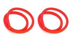 A2S2 Latex Rubber Tube Elastic Latex Fitness Tube Or Slingshot Catapult Rubber Tubing (Color: Orange/Red, Size: OD 11mm x ID 4mm / Approx. 2 Feet x 2pcs)