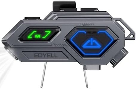 EDYELL C8 Pro Motorcycle Bluetooth Headset,LED Emergency Lights,HiFi Stereo Calls,Wireless 50MM Earphone Helmet Bluetooth,IPX6 Waterproof,Compatible with All Helmets