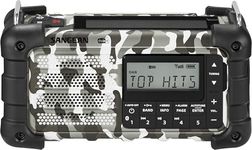 Sangean MMR-99 DAB Multifunctional Emergency Radio with Hand Crank, DAB+, FM-RDS, Bluetooth, LED Torch and IP55 Certification, Ideal for Outdoor, Camping and Emergencies, Artic Camo