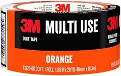 3M Multi-Use Colored Duct Tape, Orange with Strong Adhesive and Water-Resistant Backing, Multi-Surface 3M Duct Tape for Indoor and Outdoor Use, 1.88 Inches x 20 Yards, 1 Roll (3920-OR)