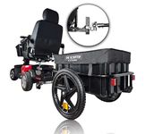 Cargo Trailer for Electric Mobility Scooter. Sturdy with Heavy Duty Large Tires and Cover. Pride, Baja, Go-Go Compatible.