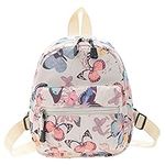 HIAME Small Backpack for Women Girls Teenagers Rucksack Fashion Nylon Lightweight Dual-use Travel Daily Daypack (Colorful Butterfly)