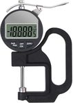 Digital Thickness Gauge 0.001mm | 0-10mm/0.4" Electronic Micrometer Thickness Meter with LCD Display, Unit Conversion (0.001 MM 0 to 12.7mm)