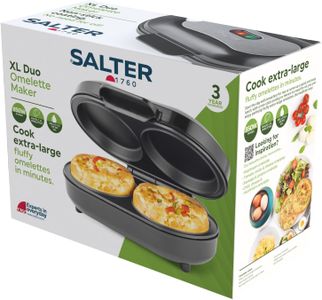 Salter XL Dual Omelette Maker – Non-Stick Deep Fill Double Egg Cooker, 850W