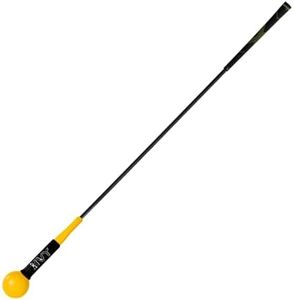 HVY Golf Swing Trainer,Golf Swing Training Aid for Strength Tempo Balance Golf Warm-Up Stick for Improving Swing Skills Suit for Indoor&Outdoor Practice Chipping Hitting Golf Accessories(Yellow)