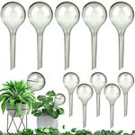 LOCOLO 10 Pack Self-Watering Globes 2 Sizes Unbreakable PVC Plant Watering Bulbs Clear Transparent Automatic Plant Waterers for Indoor Outdoor House Potted Plants Vacation Plant Care