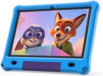 VOLENTEX 10 Inch Kids Tablet with Case, 10'' Android 15 Tablet for Age 3-12, 6GB RAM 64GB ROM, Parental Control, Educational Games Pre-Installed, Dual Camera, 6000mAh, Bluetooth (Blue)