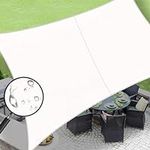 LOVE STORY Waterproof 6'5''x10' Triangle White Sun Shade Sail Cannoy UV Resistant for Outdoor Patio Garden Backyard (We Make Custom Size)