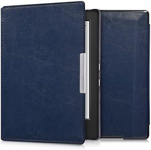 kwmobile Case Compatible with Kobo Aura H2O Edition 1 Case - Cover for eReader with Magnetic Closure - Dark Blue
