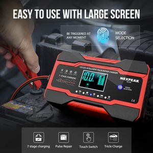 10-Amp Smart Car Battery Charger – Automatic 12V/24V Maintainer