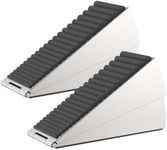 FLORA GUARD 2-Pack Door Stopper, Adjustable Height, Non-Slip Door Wedge Heavy-Duty, Durable Stainless Steel & Waterproof, Ideal for Metal Doors, Warehouses, Homes & Businesses