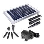 Solariver Solar Water Pump Kit -160+GPH Submersible Water Pump with Adjustable Flow, 12 Watt Solar Panel for Sun Powered Fountain, Pond Aeration (No Battery, Daytime Operation Only)