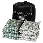 Weather Resistant Cornhole Bean Bags Set of 8 - Regulation Size & Weight - 4 Snow Camo & 4 Woodland Digital Camouflage Corn Hole Bags