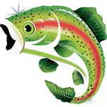 Rainbow Trout Fish Shape Fishing Birthday Party Dad Grandpa 29" Balloon Supply