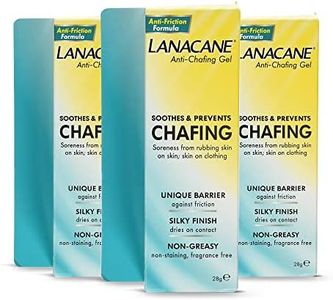 Lanacane, Anti Chafing Gel, 28g X 3, Gel, Moisturiser, Anti-Friction Cream, Thigh, Sandal, Under Arm, Under Breast, For All Skin Types, Long-Lasting Relief, Itching and Rash Treatments, Medication