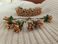 THE GIFTERY Beautiful Hair Bun Artificial Flower full of GOLD Gajra Juda Accessories for Women Hair gajra for Women billai/jadai for Bride/Bride Hair Accessories(GOLD)