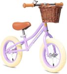 ACEGER 12" Kids Balance Bike with Basket, No Pedal Toddler Bicycle for Early Learning Leg Strength and Steady Balancing, Durable Frame&Tool-Free Adjustable Seat, Gift Bike for 2-5 Kids