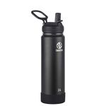 Takeya 885395512242 Actives Insulated Stainless Steel Bottle, Straw Lid Onyx 24oz