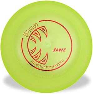 Hyperflite Jawz Pup World Toughest Competition Dog Disc Puncture Resistant Frisbee 7 Inch Lemon Lime