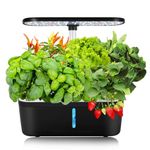 Hydroponics Growing System, Height Adjustable Herb Garden with Led, Indoor Gardening System, Indoor Herb Garden Germination Kit (6 Holes)