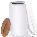 FLYHIT Luxury Towel Warmers for Bathroom - Wooden Lid, Large Towel Warmer Bucket, Auto Shut Off, Fits Up to Two 40"X70" Oversized Towels, Best Ideals Valentines Day Gifts for Her
