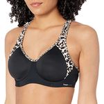 Freya Women's Sonic Underwire Spacer Molded Sports Bra, Opaque, Pure Leopard Black, 32F