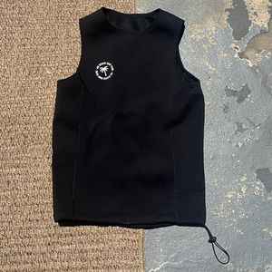 Ho Stevie! Surfing 2mm Wetsuit Vest - Easy On/Off Pullover Design - Stays in Place with Boardshorts Tie Loop (Black, L (Large))