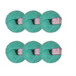 Vardhman Baby Soft Yarn Pack of 6 – 4-Ply Acrylic Wool 150g Total | Soft Yarn for Knitting & Crocheting Baby Blankets, Sweaters, Toys & Accessories | 86m per 25g Ball (1, sea Foam Green)