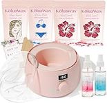 Waxing Kit Digital Wax Warmer Hair Removal with Hard Wax Beans. Kolua Wax Machine- Multiple Wax Beads Formulas for ALL Hair Types, Eyebrow, Facial, Body, Bikini, Brazilian, for Women 20 Applicators