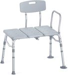 HOMLAND Tub Transfer Bench for Bathtub, FSA/HSA Eligible 400 lbs Heavy Duty Shower Chair with Backrest, Slip-Resistant Feet, Height Adjustable Shower Bench Shower Seat for Elderly and Disabled