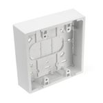 Leviton 42777-2WB Surface Mount Backbox, Dual Gang, White, Box Depth is 1.45 Inches