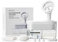 KAUGIC Water Powered Ear Cleaner, Electric Ear Wax Removal Kit, Ear Irrigation Kit with Sewage System and 4 Clean Mode, Safe and Effective Earwax Removal Kit for Adults with 4 Ear Tips