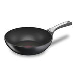 Tefal Unlimited On, Premium Cookware, 28 cm Wok Pan, UK's Longest Lasting Non-stick, Frying Pan, Heat Indicator, Induction Hob Compatible, Dishwasher Safe, Aluminium, Black, G25919AZ