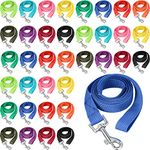 36 Pcs Dog Leash Bulk 5 ft Multicolored Dog Training Leash Slip Puppy Leash Pet Traction Nylon Rope for Small Medium Dogs Agility, Yard, Camping, Backyard Play (12 Colors)