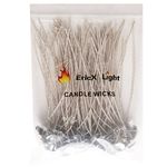 EricX Light 100 Piece Soy Wax Natural Candle Wick,8 inch Low Smoke Cotton & Paper Interwoven core,Large,For Candle Making,Candle DIY