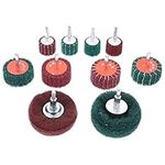 VILLFUL for Finishing Grit Abrasive Polishing Tools Scouring Metal Buffing Woven Drill Grinding Heads Pads Wheels Non Electric Rotary Bits Accessories Mounted Wheel Scrubbing Interleaves