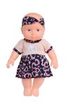 EL FIGO Real Looking Doll for Kids - Soft Body Toy for Girl Kids Exclusive Dress with Head Band Rotatable Arms & Legs (28 c.m Height)