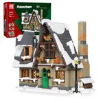 Mould King 16049 Christmas House Building Kit, Winter Snow Village House Building Blocks Model, Christmas Decoration Gifts Toys for Kids/Adult(766 PCS)