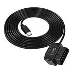 XMSJSIY OBD Power Cable for Dash Camera Type C OBD2 Power Cable Adapter Hardwire Charger Cable with Switch Button Connector Charger 24 Hours Surveillance for Dash Camera GPS DVR - 3.5M