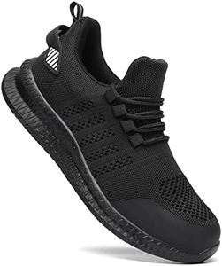 Steel Toe Shoes for Men and Women Comfortable Lightweight Work Safety Shoes Puncture Proof Slip Resistant Indestructible Sneakers Construction Work Utility Shoes Black M13