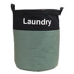 Yellow Weaves Laundry Bag/Basket for Dirty Clothes, Folding Round Laundry Bag - Multi