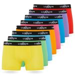 FM London (4/8-Pack) Mens Boxers with Elastic Waist - Soft Boxer Shorts Men with HyFresh Technology for Odour Protection, Stretch Fit Mens Underwear for Everyday Wear - Fitted Hipster Boxers for Men