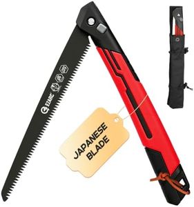 EZARC 10.5 Inch Folding Pruning Saw, Red Hand Saw with Carry Case