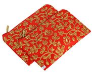 Heart Home Embroidery Hand Purse/Wallet For Women- Pack of 2 (Red)