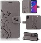 betterfon Mobile Phone Case for ZTE Blade V2020 Smart, Blade V2020 Smart Flip Case Protective Cover with Card Slots, Compatible with ZTE Blade V2020 Smart Grey