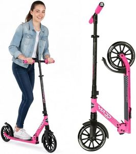 Folding Kick Scooter with Suspension for Adults and Teens – Adjustable Handlebar – Big 200mm Wheels – Lightweight Frame – 250lbs Capacity – Madd Gear Metro Cruise 250