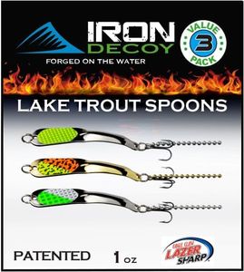 Steely Spoon Fishing Lures, Multipack Bundles, Casting, Trolling, Jigging, Ice, Lake, River, Stream, Freshwater, Trout, Bass, Walleye, Salmon, Crappie, Pike