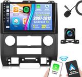 2+64G Android 13 Car Stereo for Ford Escape 2007-2012/Mazda Tribute 2007-2012 with Wireless Apple CarPlay Android Auto,9"Touchscreen Car Radio with WiFi/GPS,Bluetooth,FM/RDS,SWC,Dual USB+Backup Camera