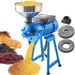 VEVOR Electric Grain Mill Grinder 1500W, Spice Grinders110V, Commercial Corn Mill with Funnel, Heavy Duty Feed Flour Cereal Mill Wheat Grinders, Thickness Adjustable Powder Machine, Dry & Wet Grinder