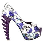 SHOW STORY New Bone High Heel Platform Bone Heels Shoes,LF80629PP38,5UK,Purple